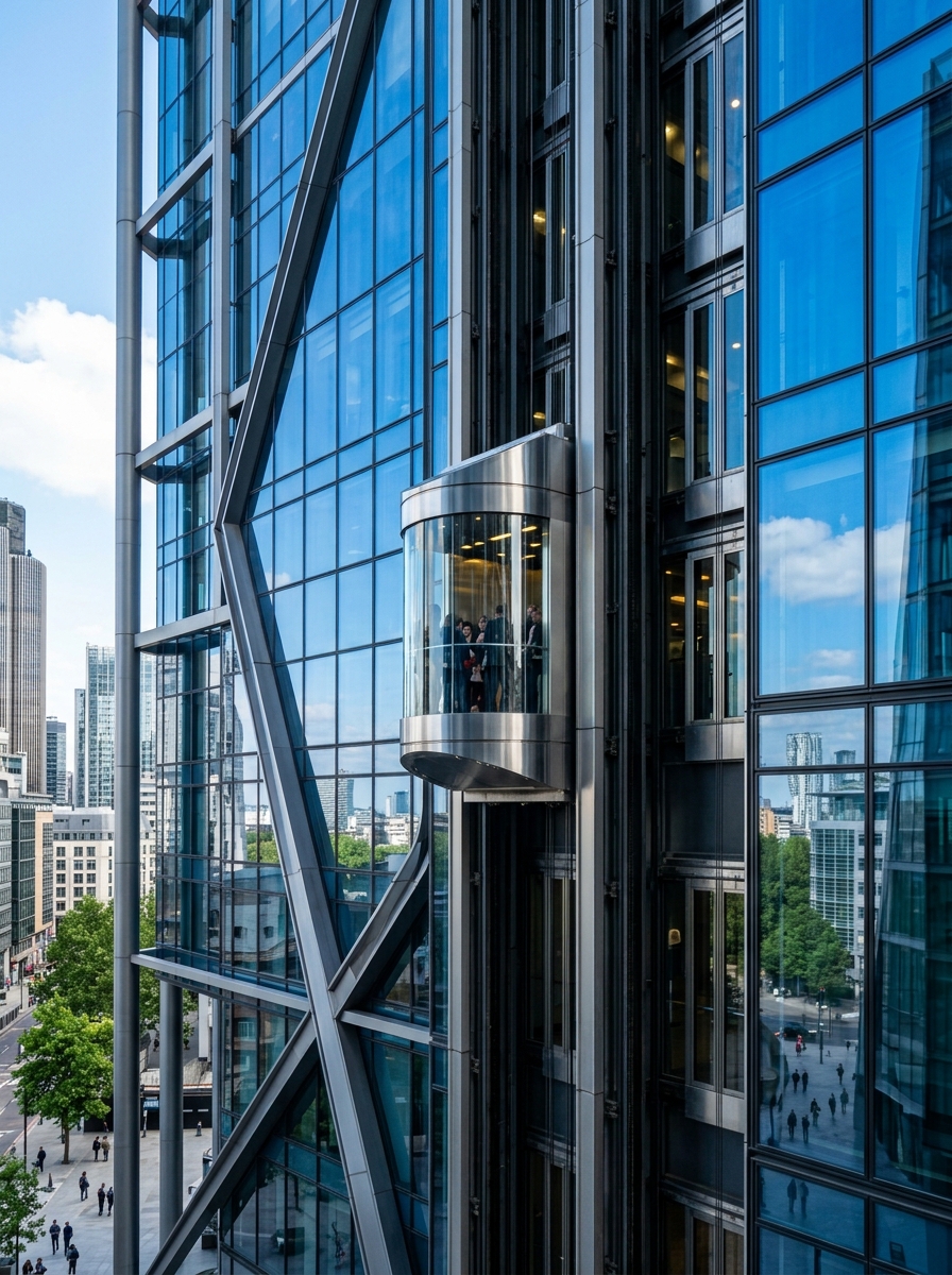 Exterior Glass Capsule Elevator
